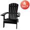 Flash Furniture Black All-Weather Folding Adirondack Chairs, PK 4 4-JJ-C14505-BLK-GG - alternate 7